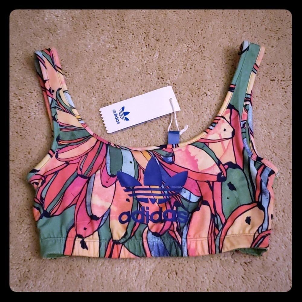 Adidas x Brazilian pattern bra top